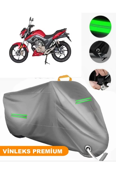 MotoEN  Vinleks Gri Mondial 125 Drift L CBS Uyumlu Motosiklet Brandası Lüx Kalite (Kilit Uyumlu) ürün görseli