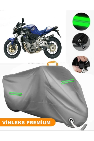 MotoEN  Vinleks Gri MV Agusta Brutale 910 R Uyumlu Motosiklet Brandası Lüx Kalite (Kilit Uyumlu) ürün görseli