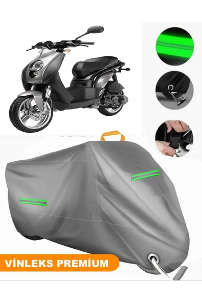MotoEN  Vinleks Gri Peugeot Ludix 50 Uyumlu Motosiklet Brandası Lüx Kalite (Kilit Uyumlu) ürün görseli