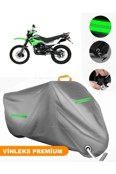 MotoEN  Vinleks Gri Mondial X-Treme Max 200 Uyumlu Motosiklet Brandası Lüx Kalite (Kilit Uyumlu) ürün görseli