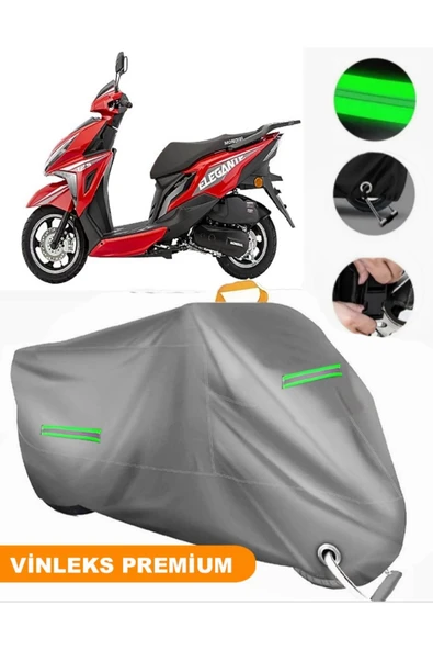 MotoEN  Vinleks Gri Mondial 125 Elegante Uyumlu Motosiklet Brandası Lüx Kalite (Kilit Uyumlu) ürün görseli