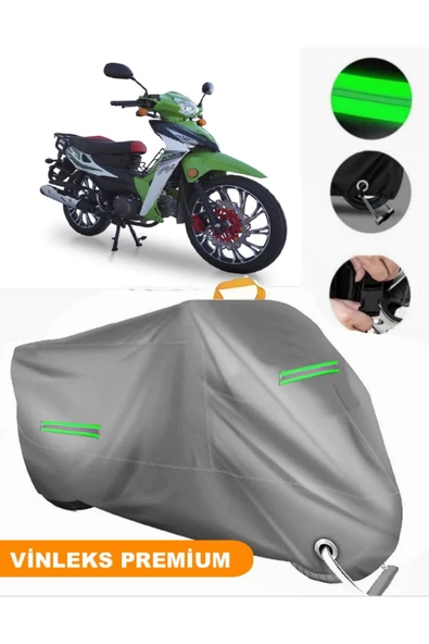 MotoEN  Vinleks Gri Motolux Africa King Uyumlu Motosiklet Brandası Lüx Kalite (Kilit Uyumlu) ürün görseli