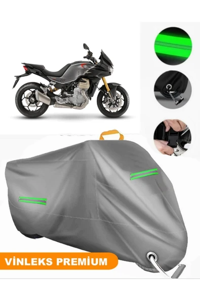 MotoEN  Vinleks Gri Moto Guzzi V100 Mandello Uyumlu Motosiklet Brandası Lüx Kalite (Kilit Uyumlu) ürün görseli
