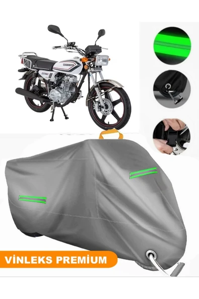 MotoEN  Vinleks Gri Mondial 100 UAG Uyumlu Motosiklet Brandası Lüx Kalite (Kilit Uyumlu) ürün görseli