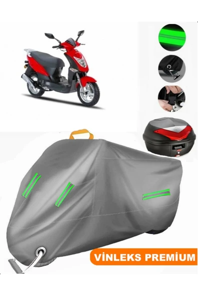 MotoEN  Vinleks Gri Motoran Sprint 125 Arka Çanta Uyumlu Motosiklet Brandası (Kilit Uyumlu) ürün görseli