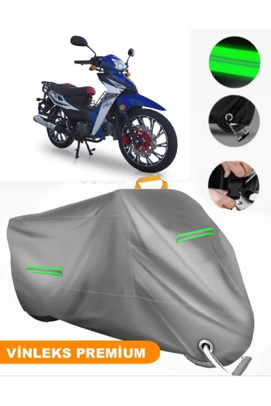 MotoEN  Vinleks Gri Motolux Africa Wolf Uyumlu Motosiklet Brandası Lüx Kalite (Kilit Uyumlu) ürün görseli