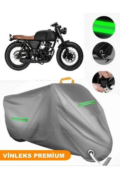 MotoEN  Vinleks Gri Mutt Akita 250 Uyumlu Motosiklet Brandası Lüx Kalite (Kilit Uyumlu) ürün görseli