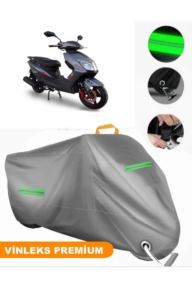 MotoEN  Vinleks Gri Motolux Nirvana 50 Uyumlu Motosiklet Brandası Lüx Kalite (Kilit Uyumlu) ürün görseli