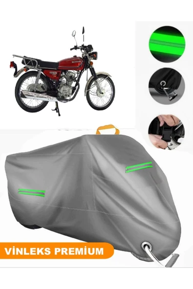 MotoEN  Vinleks Gri Mondial 125 MG Classic Uyumlu Motosiklet Brandası Lüx Kalite (Kilit Uyumlu) ürün görseli