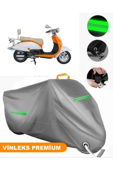 MotoEN  Vinleks Gri Mondial 50 ZNU Uyumlu Motosiklet Brandası Lüx Kalite (Kilit Uyumlu) ürün görseli