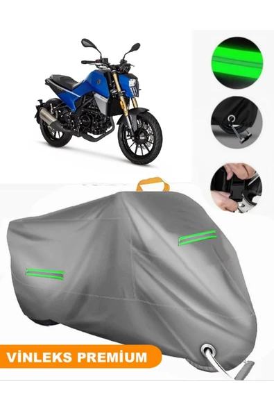 MotoEN  Vinleks Gri Peugeot PM-01 125 Uyumlu Motosiklet Brandası Lüx Kalite (Kilit Uyumlu) ürün görseli