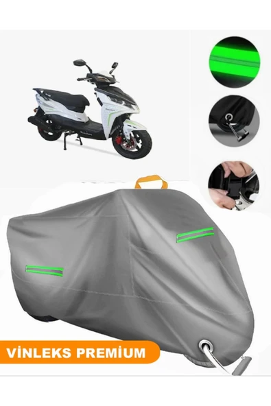 MotoEN  Vinleks Gri Motolux Rüzgar 50 Uyumlu Motosiklet Brandası Lüx Kalite (Kilit Uyumlu) ürün görseli