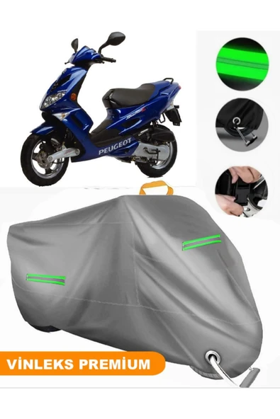 MotoEN  Vinleks Gri Peugeot Speedfight 2 Uyumlu Motosiklet Brandası Lüx Kalite (Kilit Uyumlu) ürün görseli