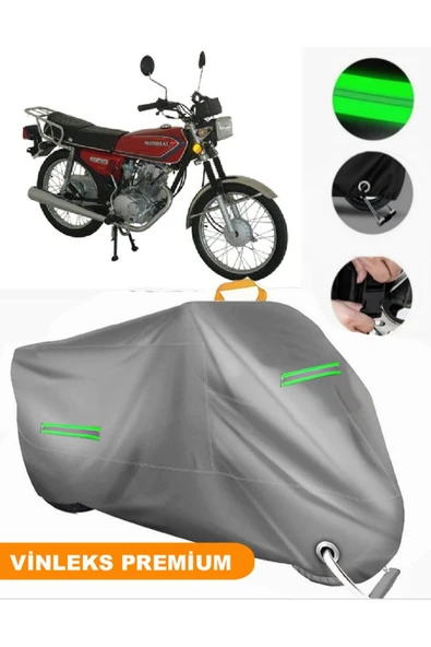 MotoEN  Vinleks Gri Mondial 125 AGK Uyumlu Motosiklet Brandası Lüx Kalite (Kilit Uyumlu) ürün görseli