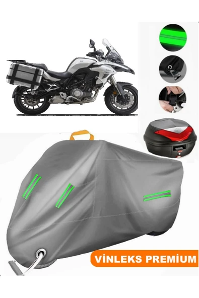 MotoEN  Vinleks Gri Rks TRK502 X Arka Çanta Uyumlu Motosiklet Brandası (Kilit Uyumlu) ürün görseli