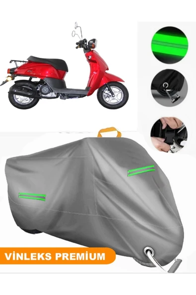 MotoEN  Vinleks Gri Stmax Tempo 50 Uyumlu Motosiklet Brandası Lüx Kalite (Kilit Uyumlu) ürün görseli 1