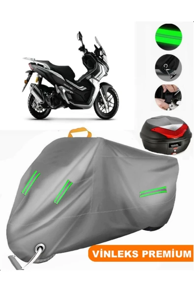 MotoEN  Vinleks Gri Rks Velloce 150 Arka Çanta Uyumlu Motosiklet Brandası (Kilit Uyumlu) ürün görseli