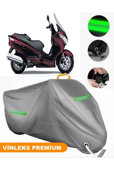 MotoEN  Vinleks Gri Suzuki Burgman 200 Uyumlu Motosiklet Brandası Lüx Kalite (Kilit Uyumlu) ürün görseli