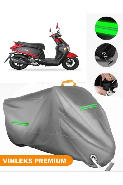 MotoEN  Vinleks Gri Stmax Roma 50 Uyumlu Motosiklet Brandası Lüx Kalite (Kilit Uyumlu) ürün görseli