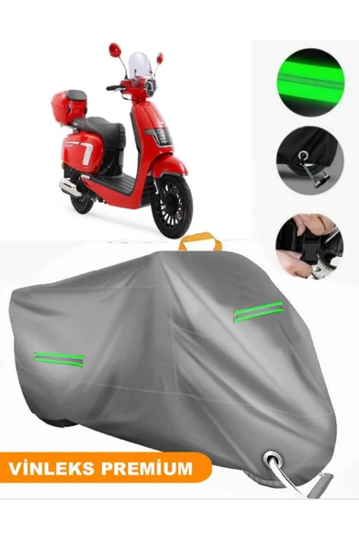 MotoEN  Vinleks Gri Skjet BAYBERRY 125 Uyumlu Motosiklet Brandası Lüx Kalite (Kilit Uyumlu)