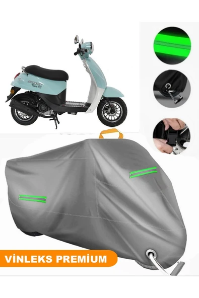 MotoEN  Vinleks Gri Stmax Viva 80 Uyumlu Motosiklet Brandası Lüx Kalite (Kilit Uyumlu) ürün görseli