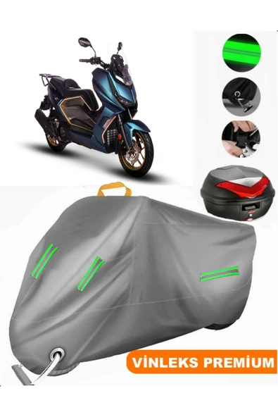 MotoEN  Vinleks Gri Regal Raptor XSUV125 Arka Çanta Uyumlu Motosiklet Brandası (Kilit Uyumlu) ürün görseli