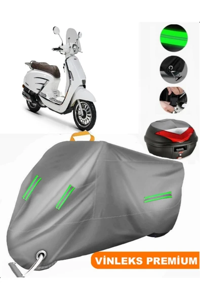 MotoEN  Vinleks Gri Rks Bitter 50 Arka Çanta Uyumlu Motosiklet Brandası (Kilit Uyumlu) ürün görseli