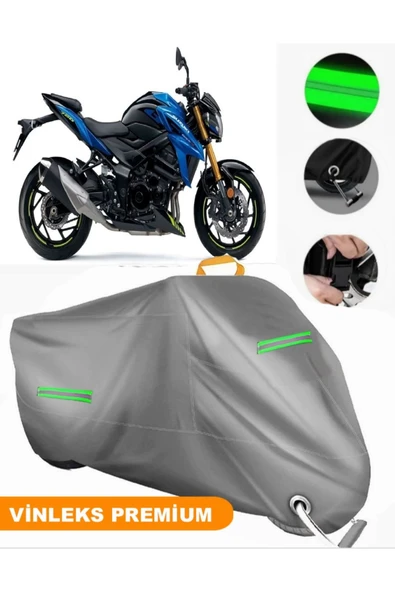 MotoEN  Vinleks Gri Suzuki GSR 750 Uyumlu Motosiklet Brandası Lüx Kalite (Kilit Uyumlu) ürün görseli