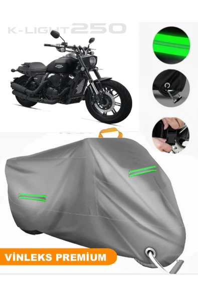 MotoEN  Vinleks Gri Rks K-Light 250 Uyumlu Motosiklet Brandası Lüx Kalite (Kilit Uyumlu) ürün görseli