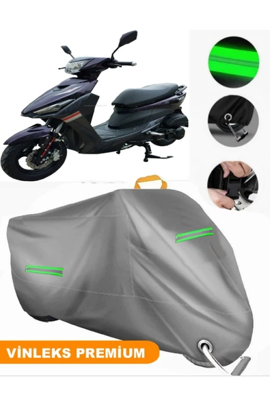 MotoEN  Vinleks Gri Ramzey Kalipso 125 Uyumlu Motosiklet Brandası Lüx Kalite (Kilit Uyumlu) ürün görseli
