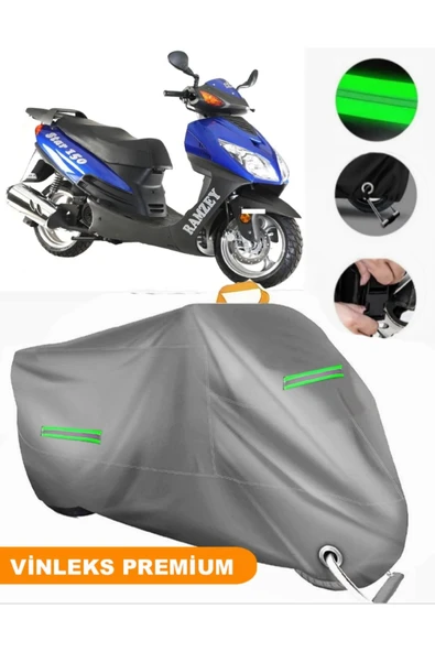 MotoEN  Vinleks Gri Ramzey RMZ 100-C Uyumlu Motosiklet Brandası Lüx Kalite (Kilit Uyumlu) ürün görseli