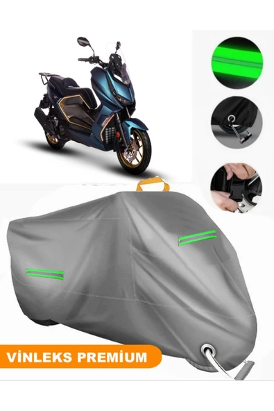 MotoEN  Vinleks Gri Regal Raptor XSUV125 Uyumlu Motosiklet Brandası Lüx Kalite (Kilit Uyumlu)