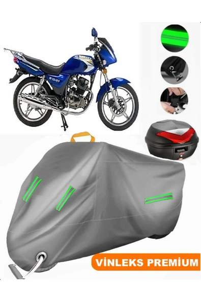 MotoEN  Vinleks Gri Ramzey XF 125 10-V Arka Çanta Uyumlu Motosiklet Brandası (Kilit Uyumlu) ürün görseli