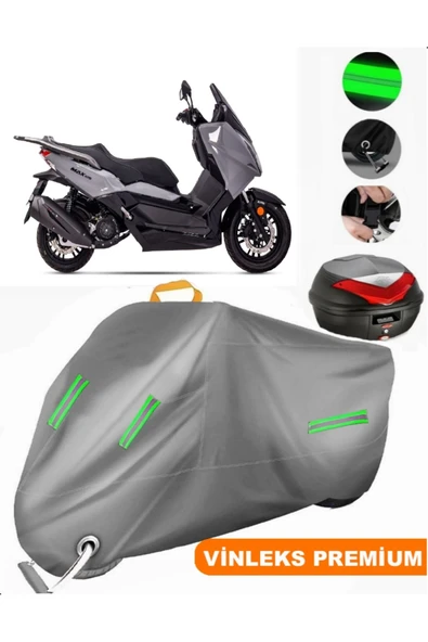 MotoEN  Vinleks Gri Regal Raptor MAX125 Arka Çanta Uyumlu Motosiklet Brandası (Kilit Uyumlu) ürün görseli