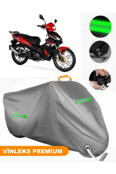 MotoEN  Vinleks Gri Rks Rodos 100 Uyumlu Motosiklet Brandası Lüx Kalite (Kilit Uyumlu) ürün görseli