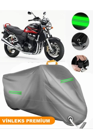 MotoEN  Vinleks Gri Suzuki GSX 1400 Uyumlu Motosiklet Brandası Lüx Kalite (Kilit Uyumlu) ürün görseli 1