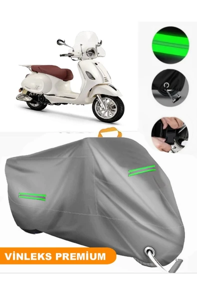 MotoEN  Vinleks Gri Rks Pride 125 Uyumlu Motosiklet Brandası Lüx Kalite (Kilit Uyumlu) ürün görseli