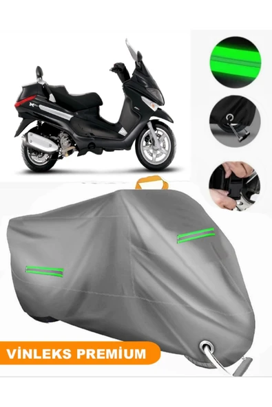 MotoEN  Vinleks Gri Piaggio X9 200 Uyumlu Motosiklet Brandası Lüx Kalite (Kilit Uyumlu) ürün görseli
