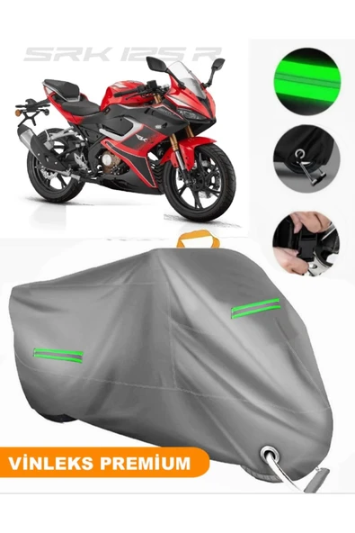 MotoEN  Vinleks Gri Rks RK125-R Uyumlu Motosiklet Brandası Lüx Kalite (Kilit Uyumlu) ürün görseli
