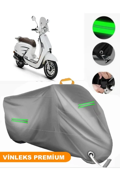MotoEN  Vinleks Gri Rks Bitter 50 Uyumlu Motosiklet Brandası Lüx Kalite (Kilit Uyumlu)