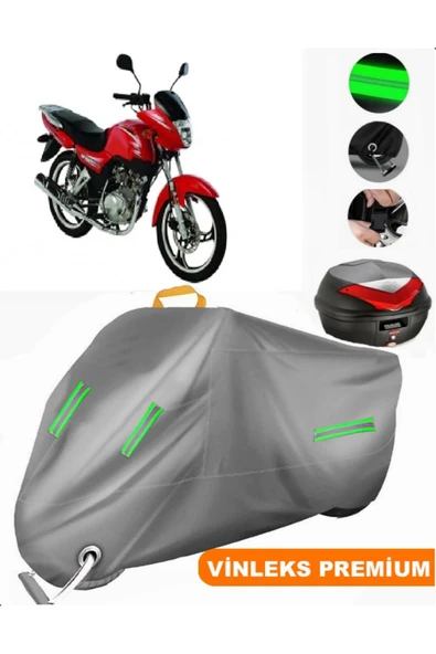 MotoEN  Vinleks Gri Salcano Wolf S Arka Çanta Uyumlu Motosiklet Brandası (Kilit Uyumlu)