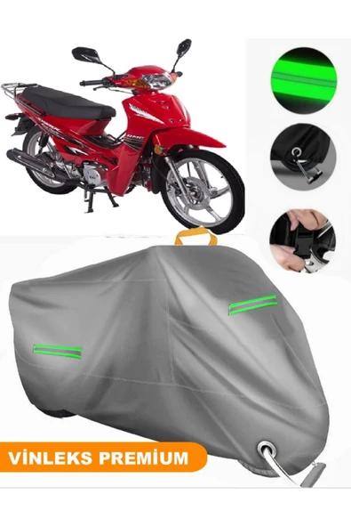 MotoEN  Vinleks Gri Ramzey 100 Cup Uyumlu Motosiklet Brandası Lüx Kalite (Kilit Uyumlu) ürün görseli