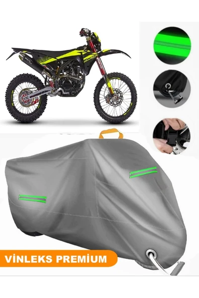 MotoEN  Vinleks Gri XEF 250 Enduro Trail 4T Uyumlu Motosiklet Brandası Lüx Kalite (Kilit Uyumlu) ürün görseli