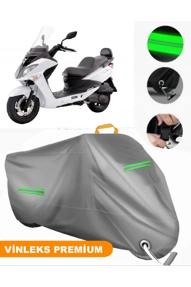 MotoEN  Vinleks Gri Sym Joyride Evo 200i Uyumlu Motosiklet Brandası Lüx Kalite (Kilit Uyumlu) ürün görseli