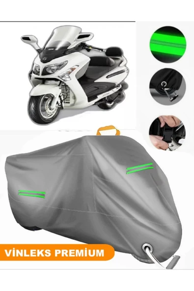 MotoEN  Vinleks Gri Sym GTS 250i EVO Uyumlu Motosiklet Brandası Lüx Kalite (Kilit Uyumlu) ürün görseli 1