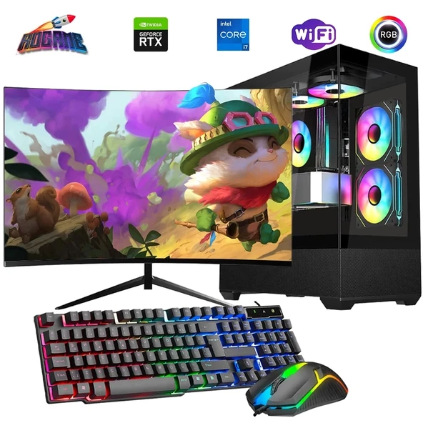 i7 14700F 16GB DDR4 1TB m2 8GB RTX4060 24" 100Hz Monitörlü Oyun Bilgisayarı