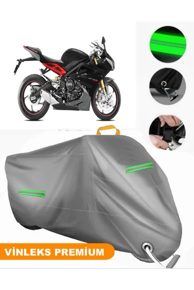 MotoEN  Vinleks Gri Triumph Daytona 675 R Uyumlu Motosiklet Brandası Lüx Kalite (Kilit Uyumlu) ürün görseli