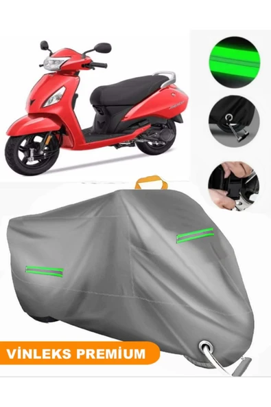 MotoEN  Vinleks Gri TVS Jupiter Uyumlu Motosiklet Brandası Lüx Kalite (Kilit Uyumlu)
