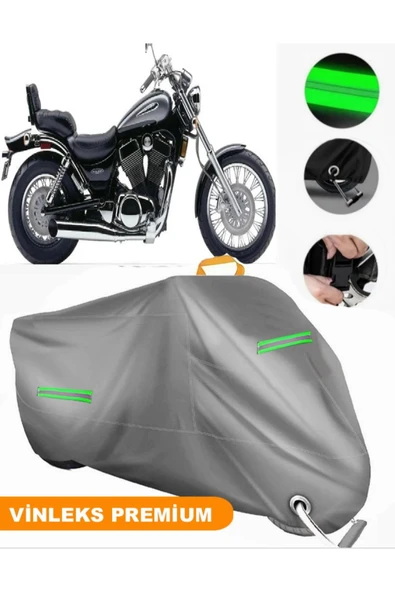 MotoEN  Vinleks Gri Suzuki VL 1400 Intruder Uyumlu Motosiklet Brandası Lüx Kalite (Kilit Uyumlu) ürün görseli