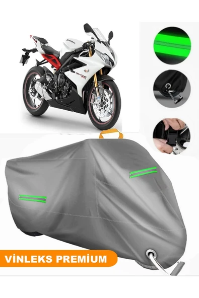 MotoEN  Vinleks Gri Triumph Daytona 675 Uyumlu Motosiklet Brandası Lüx Kalite (Kilit Uyumlu) ürün görseli 1